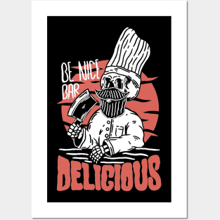 cool skull chef Posters and Art